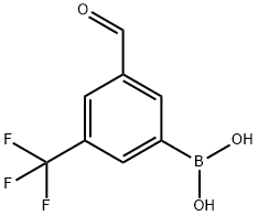 3-醛基-5-三氟甲基苯硼酸 结构式