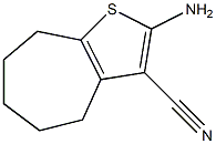 2-Amino-4H,5H,6H,7H,8H-cyclohepta[b]thiophene-3- carbonitrile 结构式