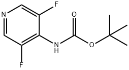 叔丁基(3,5 - 二氟吡啶-4 - 基)氨基甲酸叔丁酯 结构式