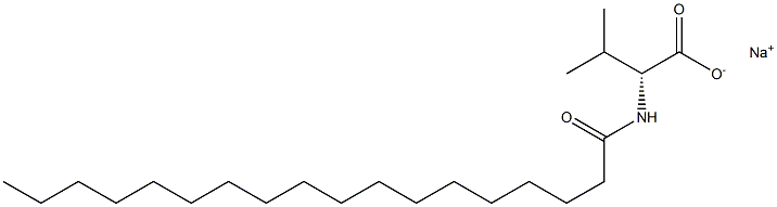 N-十八酰基-D-缬氨酸-钠盐 结构式