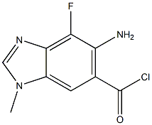 5-aMino-4-fluoro-1-Methyl-1H-benzo[d]iMidazole-6-carbonyl chloride 结构式