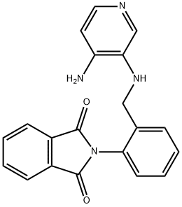 2-{2-[(4-AMino-pyridin-3-ylaMino)-Methyl]-phenyl}-isoindole-1,3-dione 结构式