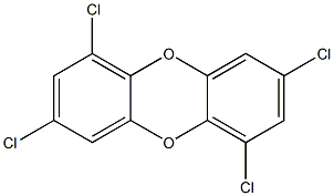1,3,6,8-Tetrachlorodibenzo-p-dioxin 50 μg/mL in Toluene 结构式