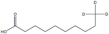 Decanoic acid-10,10,10-D3 结构式