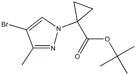 1-(4-BroMo-3-Methyl-pyrazol-1-yl)-cyclopropanecarboxylic acid tert-butyl ester 结构式