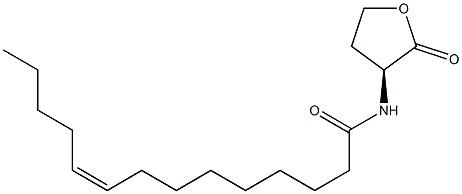 N-cis-tetradec-9Z-enoyl-L-Homoserine lactone 结构式