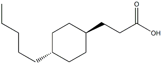 trans-3-(4-n-Pentylcyclohexyl)propionic acid 结构式