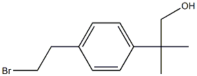 2-(4-(2-broMoethyl)phenyl)-2-Methylpropan-1-ol 结构式