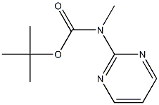 (嘧啶-2-基甲基)氨基甲酸叔丁酯 结构式
