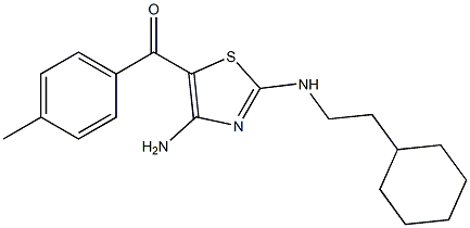 (4-aMino-2-((2-cyclohexylethyl)aMino)thiazol-5-yl)(p-tolyl)Methanone 结构式