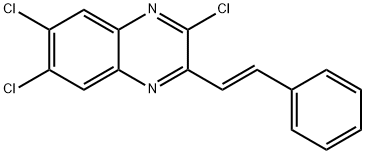 (E)-2,6,7-trichloro-3-styrylquinoxaline 结构式