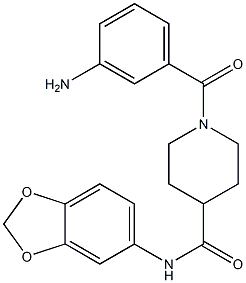 1-(3-aMinobenzoyl)-N-(benzo[d][1,3]dioxol-5-yl)piperidine-4-carboxaMide 结构式