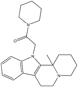 2-(12b-Methyl-1,3,4,6,7,12b-hexahydroindolo[2,3-a]quinolizin-12(2H)-yl)-1-(piperidin-1-yl)ethanone 结构式