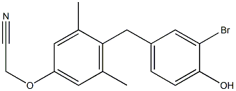 2-(4-(3-broMo-4-hydroxybenzyl)-3,5-diMethylphenoxy)acetonitrile 结构式