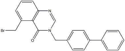 3-([1,1'-biphenyl]-4-ylMethyl)-5-(broMoMethyl)quinazolin-4(3H)-one 结构式