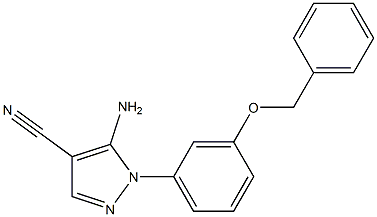 5-aMino-1-(3-(benzyloxy)phenyl)-1H-pyrazole-4-carbonitrile 结构式