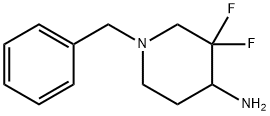 1-苄基-3,3-二氟哌啶-4-胺 结构式