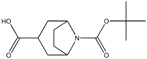 N-BOC-8-AZABICYCLO[3.2.1]OCTANE-3-CARBOXYLIC ACID 结构式