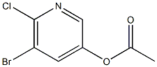 Acetic acid 5-broMo-6-chloro-pyridin-3-yl ester 结构式