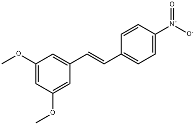 1,3-二甲氧基-5-[(1E)-2-(4-硝基苯基)乙烯基]苯 结构式