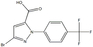 3-broMo-1-(4-(trifluoroMethyl)phenyl)-1H-pyrazole-5-carboxylic acid 结构式