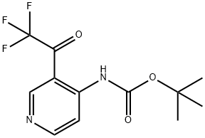 tert-butyl 3-(2,2,2-trifluoroacetyl)pyridin-4-ylcarbaMate 结构式