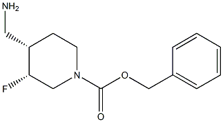 (3R,4S)-benzyl 4-(aMinoMethyl)-3-fluoropiperidine-1-carboxylate 结构式