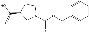 (S)-1-((苄氧基)羰基)吡咯烷-3-羧酸 结构式