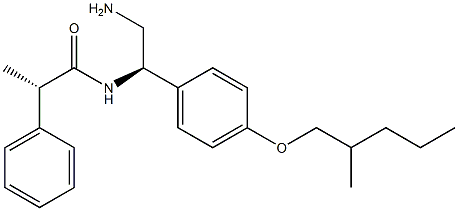 (2S)-N-((1R)-2-aMino-1-(4-((2-Methylpentyl)oxy)phenyl)ethyl)-2-phenylpropanaMide 结构式