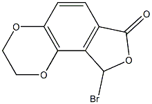 9-broMo-2,3-dihydro-[1,4]dioxino[2,3-e]isobenzofuran-7(9H)-one 结构式