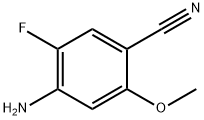 4-氨基-5-氟-2-甲氧基苄腈 结构式