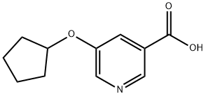 5-(cyclopentyloxy)nicotinic acid 结构式