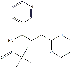 N-[3-(1,3-Dioxan-2-yl)-1-(3-pyridinyl)propyl]-2-Methyl-2-propanesulfinaMide 结构式