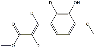 Methyl 3-Hydroxy-4-MethoxycinnaMate-d3 结构式