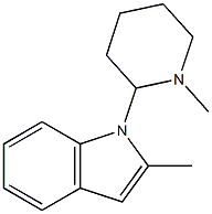 N-(N-Methylpiperidinyl)Methylindole 结构式