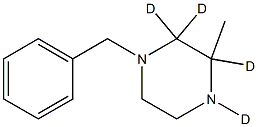 3-Methyl-1-(phenylMethyl)piperazine-d4 结构式