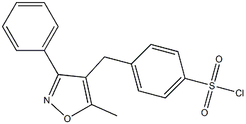 3-Phenyl-4-(4-chlorosulfonylbenzyl)-5-Methylisoxazole 结构式