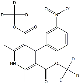 (DiMethyl-d6) 4-(M-Nitrophenyl)-2,6-
diMethyl-1,4-dihydro-3,5-pyridinedicarboxylate 结构式