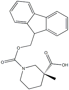 (R)-FMoc-3-Methyl-piperidine-3-carboxylic acid 结构式