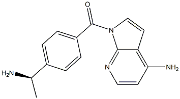 (R)-(4-aMino-1H-pyrrolo[2,3-b]pyridin-1-yl)(4-(1-aMinoethyl)phenyl)Methanone 结构式