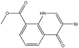 3-BroMo-4-oxo-1,4-dihydro-quinoline-8-carboxylic acid Methyl ester 结构式