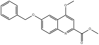 6-(苄氧基)-4-甲氧基喹啉-2-羧酸甲酯 结构式