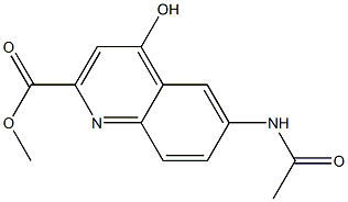 6-AcetylaMino-4-hydroxy-quinoline-2-carboxylic acid Methyl ester 结构式