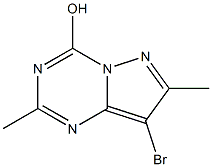 8-BroMo-2,7-diMethyl-pyrazolo[1,5-a][1,3,5]triazin-4-ol 结构式