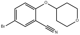 5-溴-2-[(四氢-2H-吡喃-4-基)氧基]苯甲腈 结构式