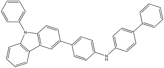 N-(4-(9-苯基-9H-咔唑)-3-苯基)-[1,1'-联苯基]-4-胺 结构式