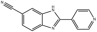 6-氰基-2-(4-吡啶基)苯并咪唑 结构式