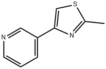 2-甲基-4-(3-吡啶基)噻唑 结构式