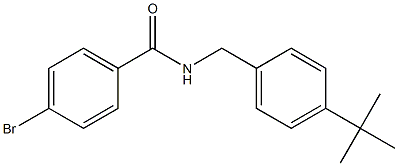 4-溴-N-(4-叔丁基苄基)苯甲酰胺,97% 结构式