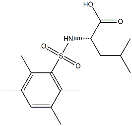 N-(2,3,5,6-二甲基苯基磺酰基)亮氨酸,96%,对映体混合物 结构式